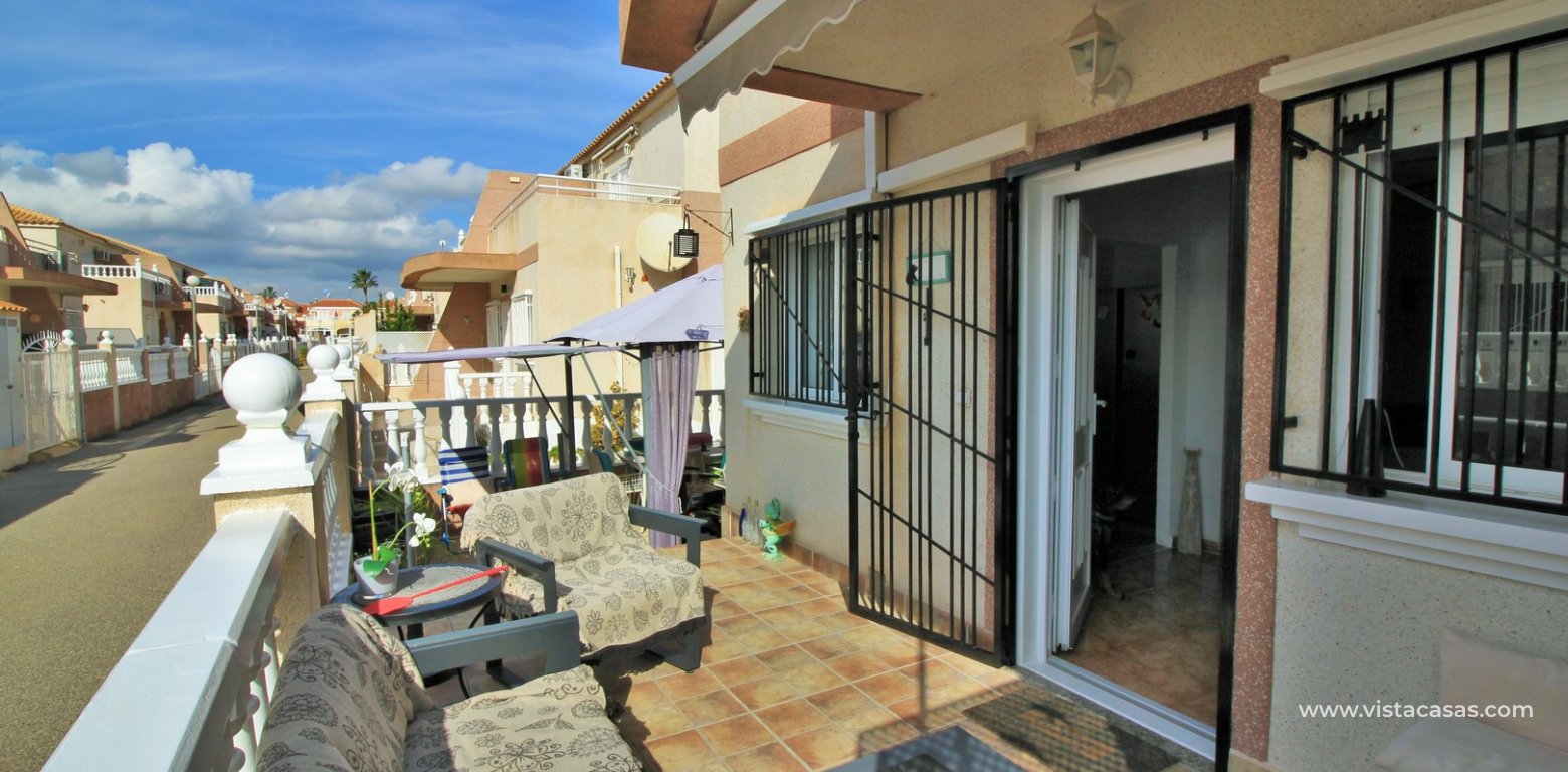 South facing townhouse for sale Torregolf II Cabo Roig front terrace