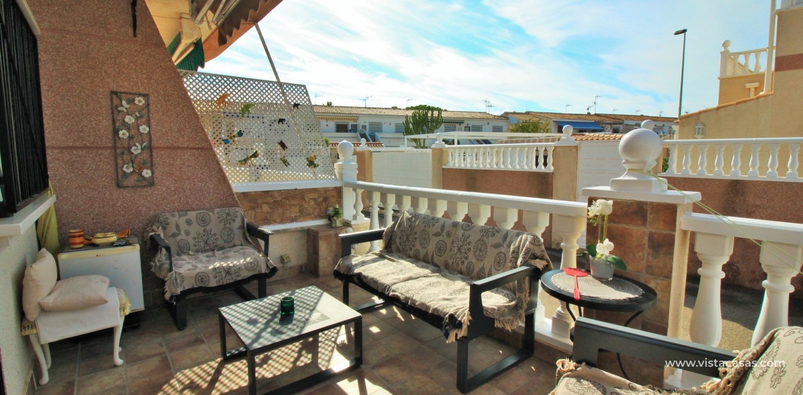 South facing townhouse for sale Torregolf II Cabo Roig terrace front