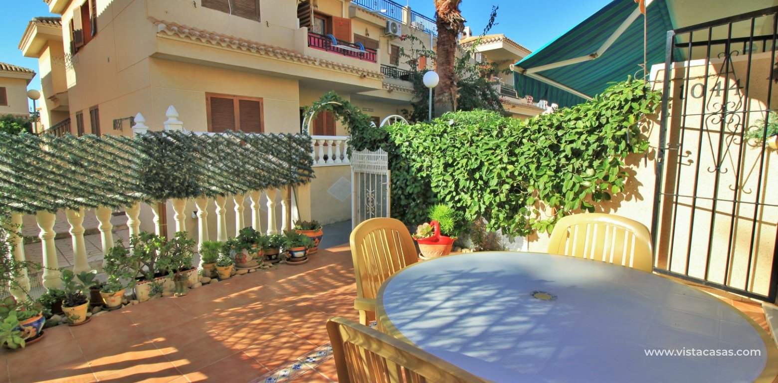 South facing townhouse for sale Playa Flamenca Vistacasas garden