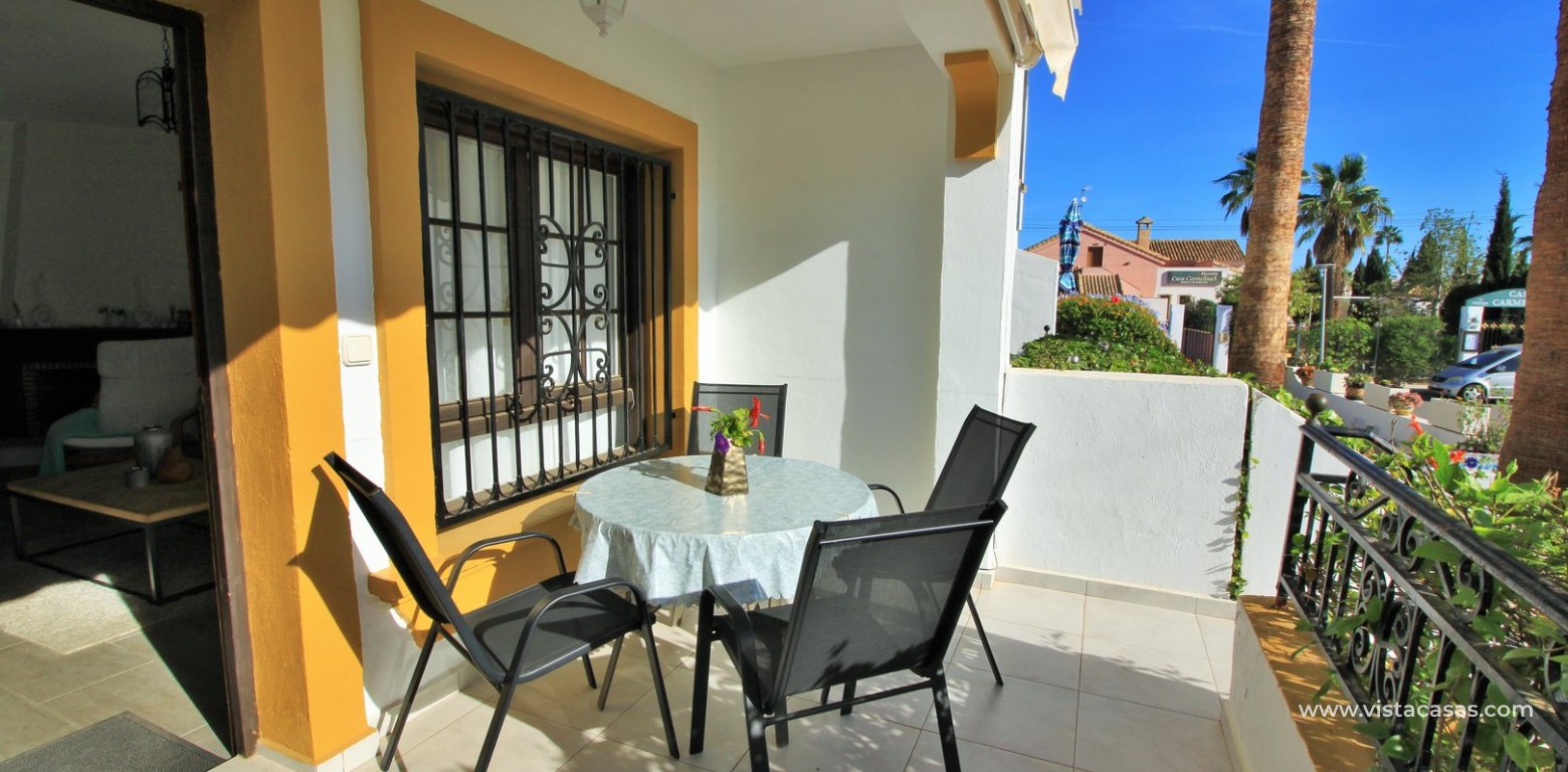 Renovated Lola bungalow for sale Valencias Villamartin front terrace