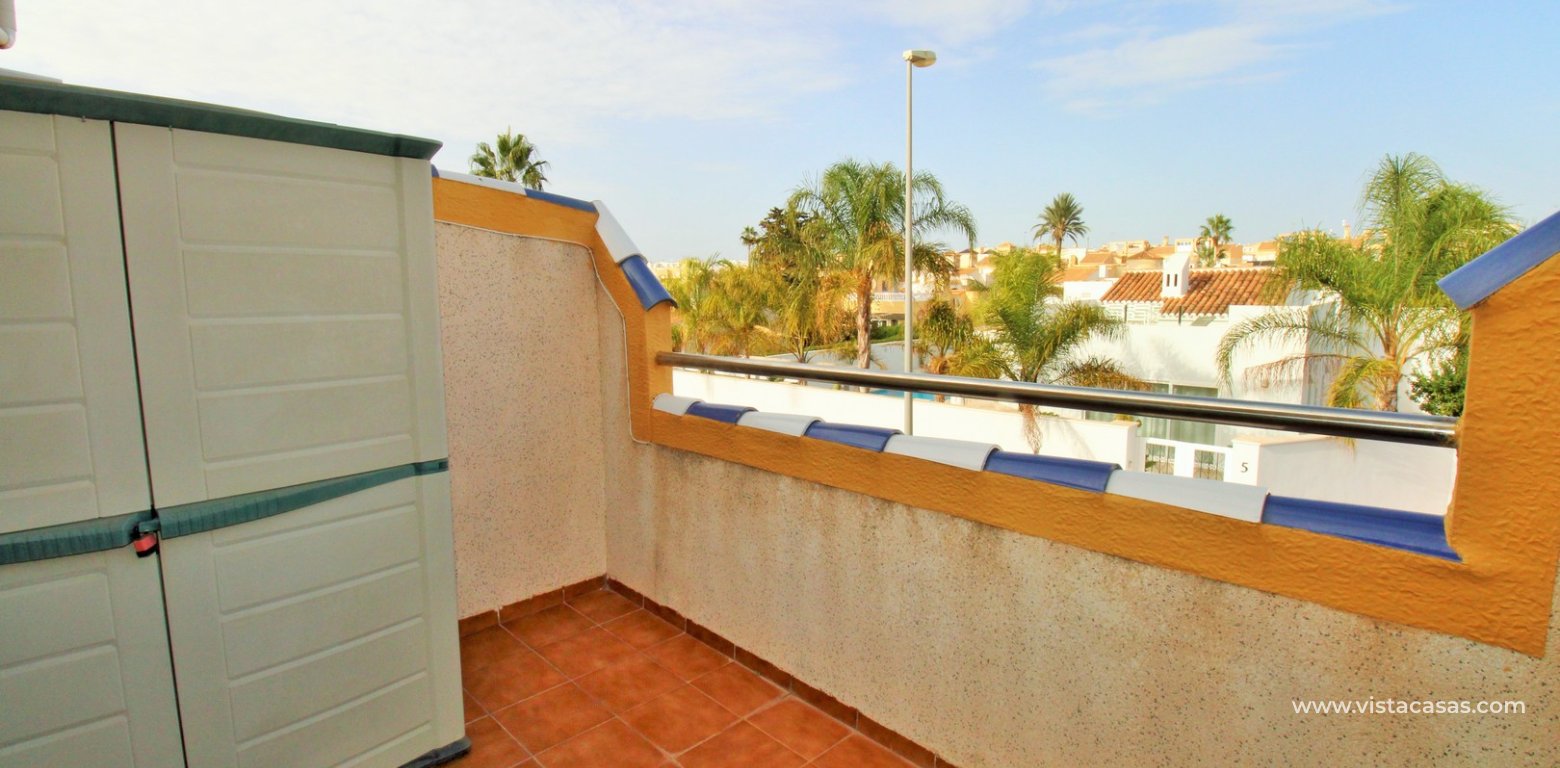 Townhouse for sale in Amapolas VII Playa Flamenca front balcony