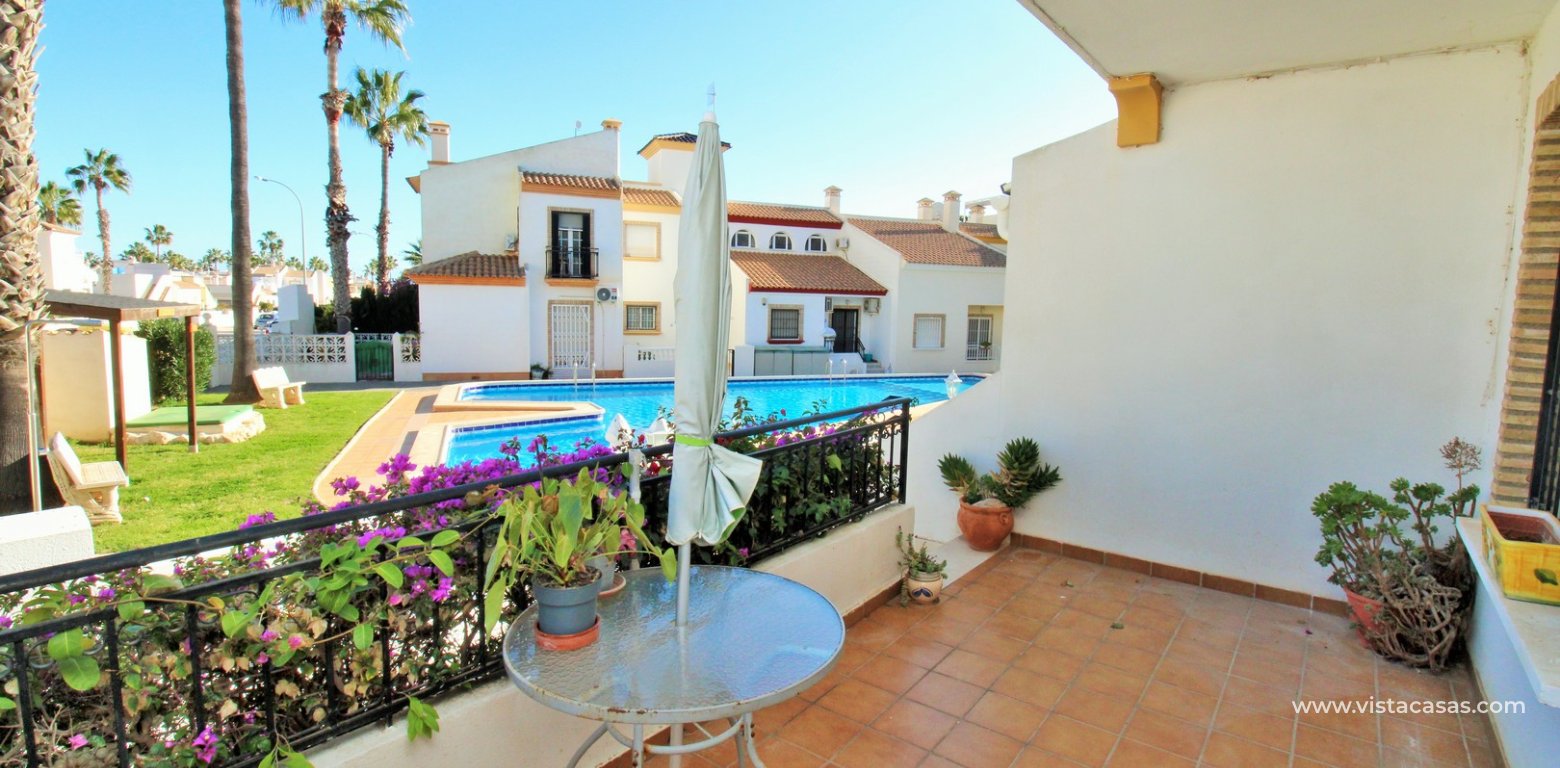 Ground floor apartment for sale Montilla Playa Flamenca terrace pool view