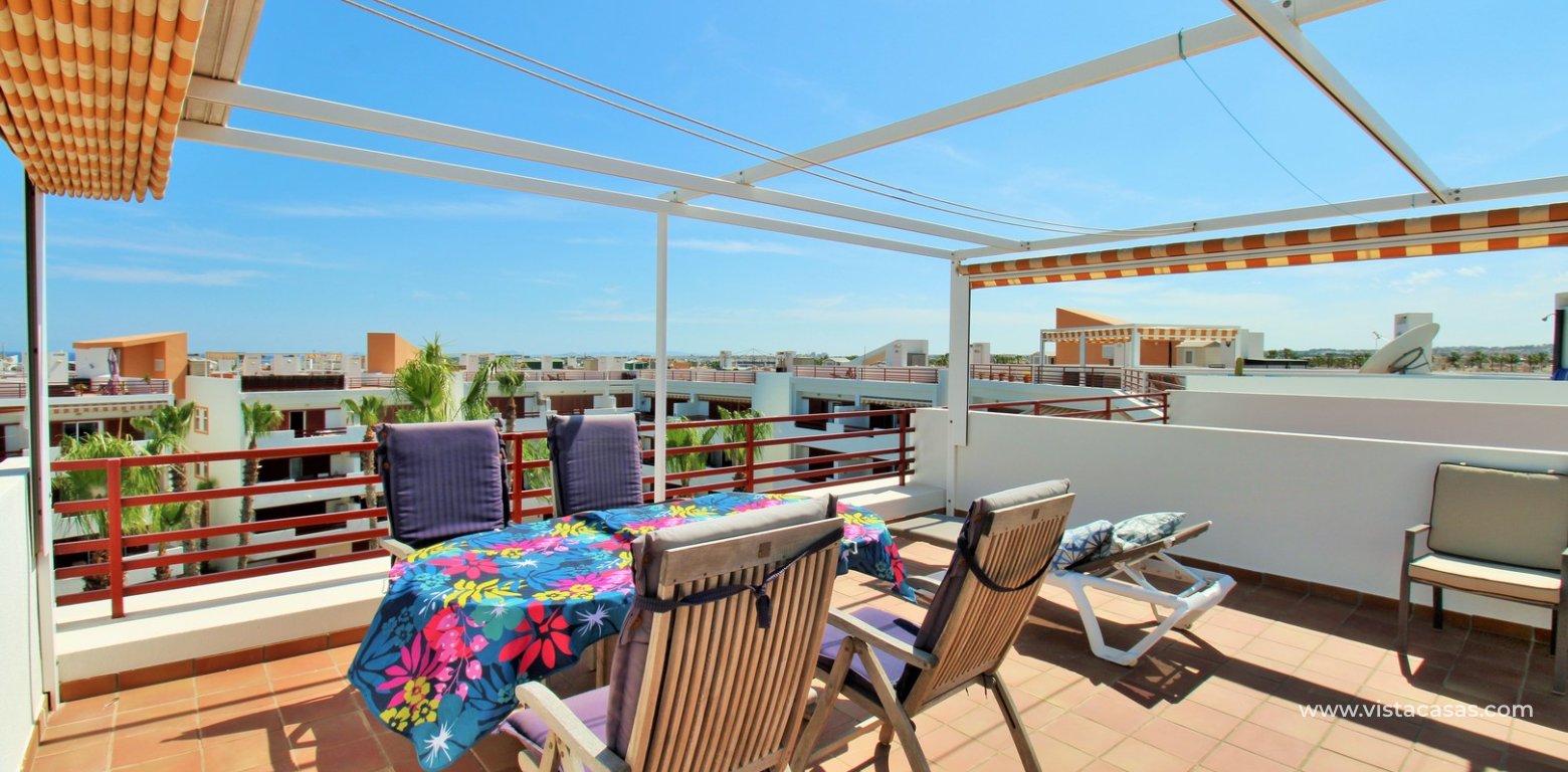 Penthouse for sale in El Rincon Playa Flamenca solarium