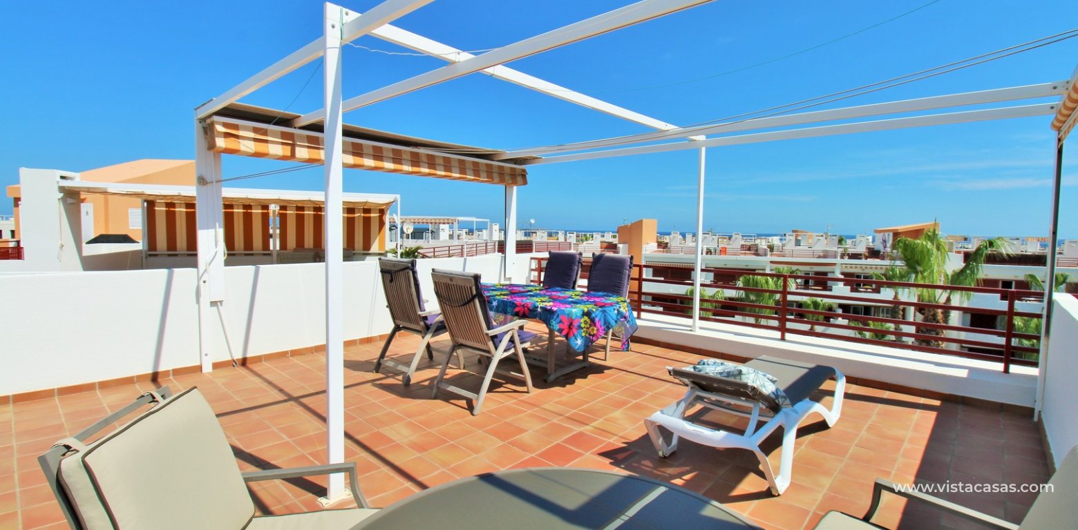 Penthouse for sale in El Rincon Playa Flamenca roof terrace