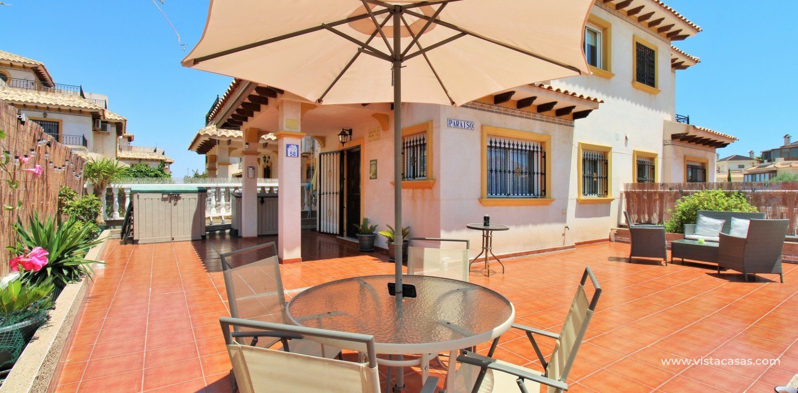 La Zenia South Facing Quad For Sale San Jose IV R7 front garden