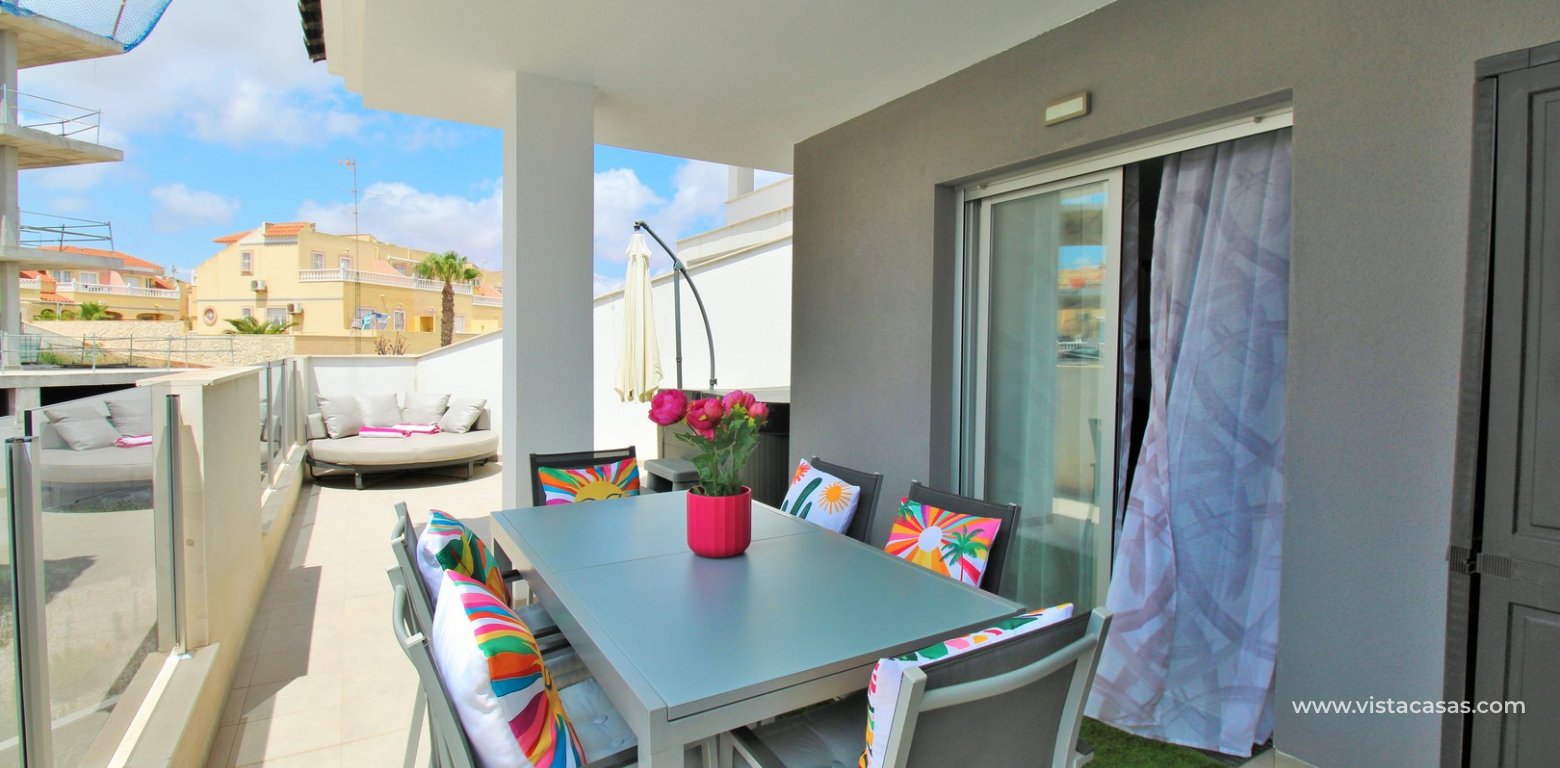 2 Bedroom Apartment with Pool View for sale Sungolf Beach Villamartin covered balcony