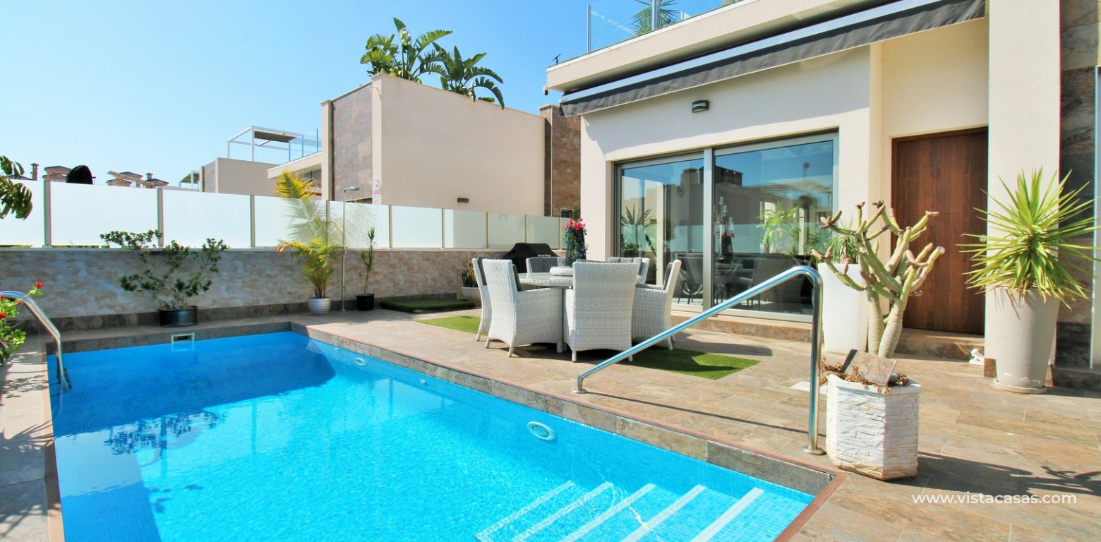 Modern 4-Bed Villa with Pool & Solarium in Villamartin pool