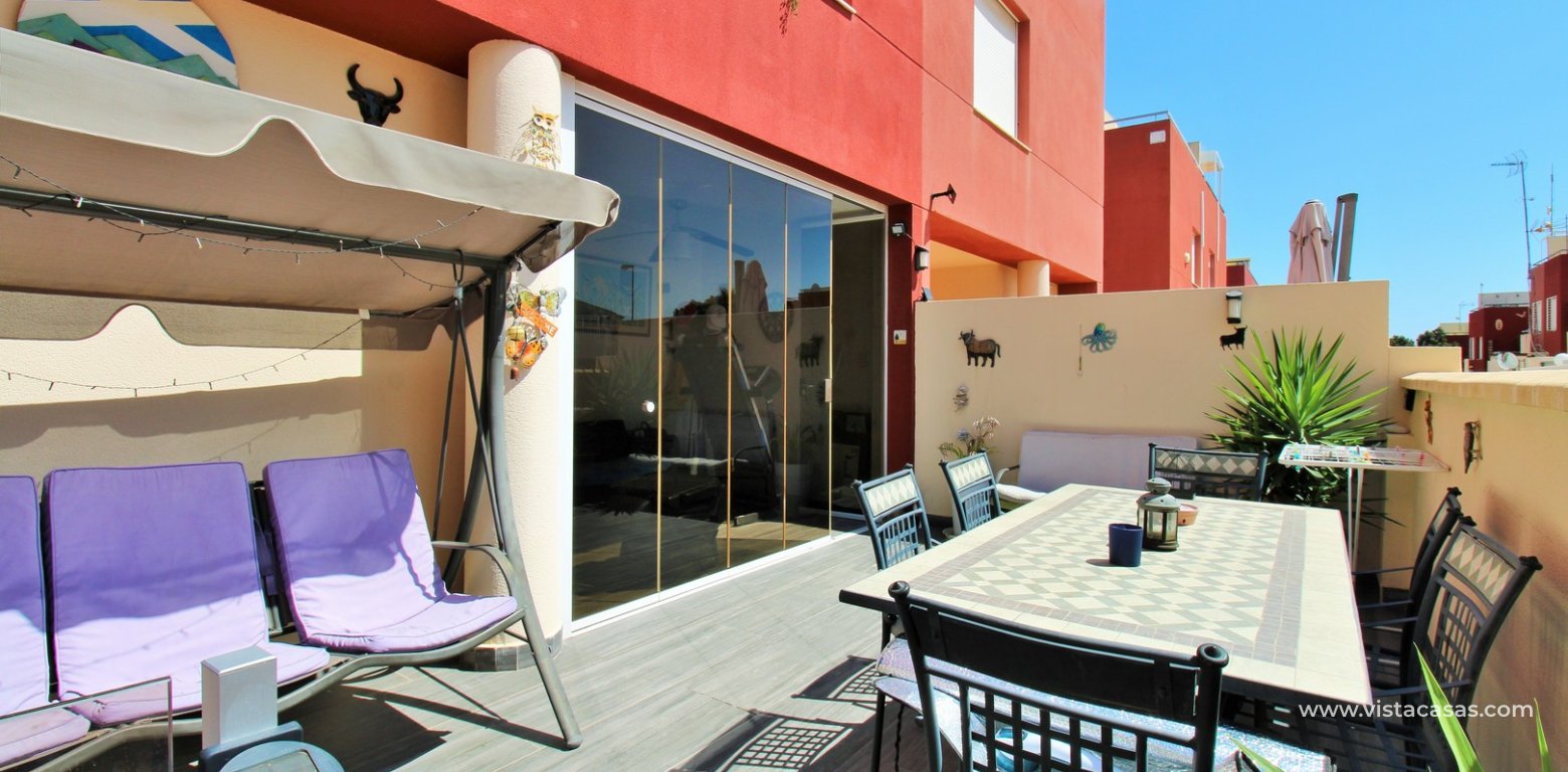 3 Bed Townhouse in Vista Azul Villamartin with Pool terrace front