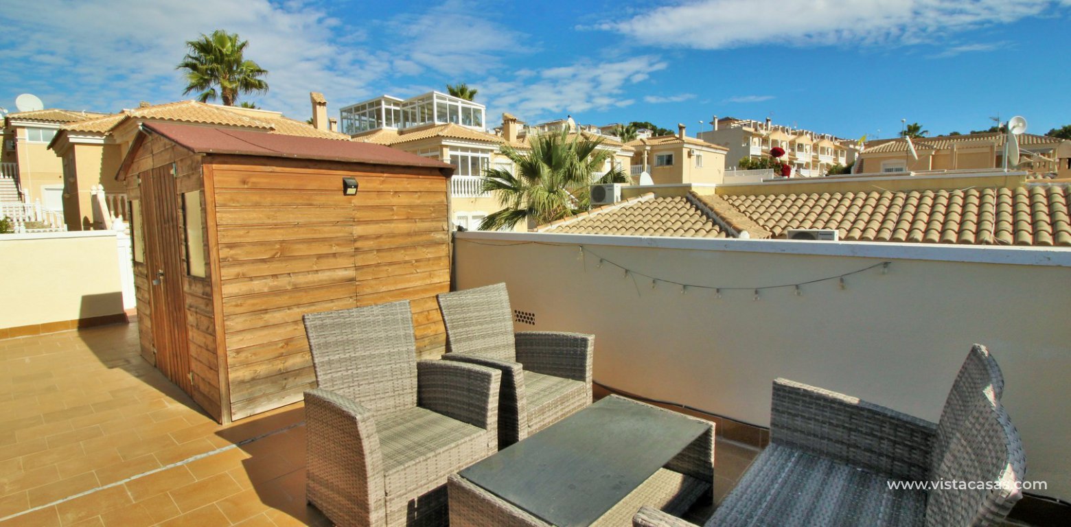 Detached villa for sale with private pool in Villamartin roof terrace