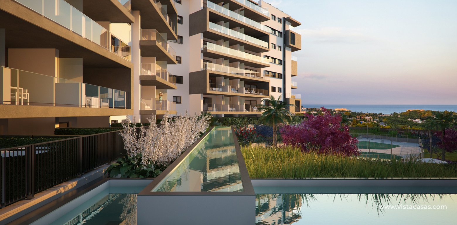 New build apartments Sea Gardens Campoamor communal gardens