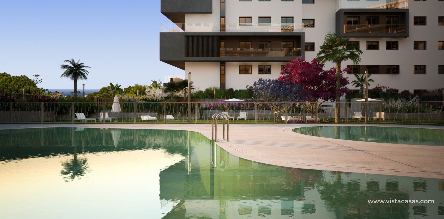 New build apartments Sea Gardens Campoamor swimming pool