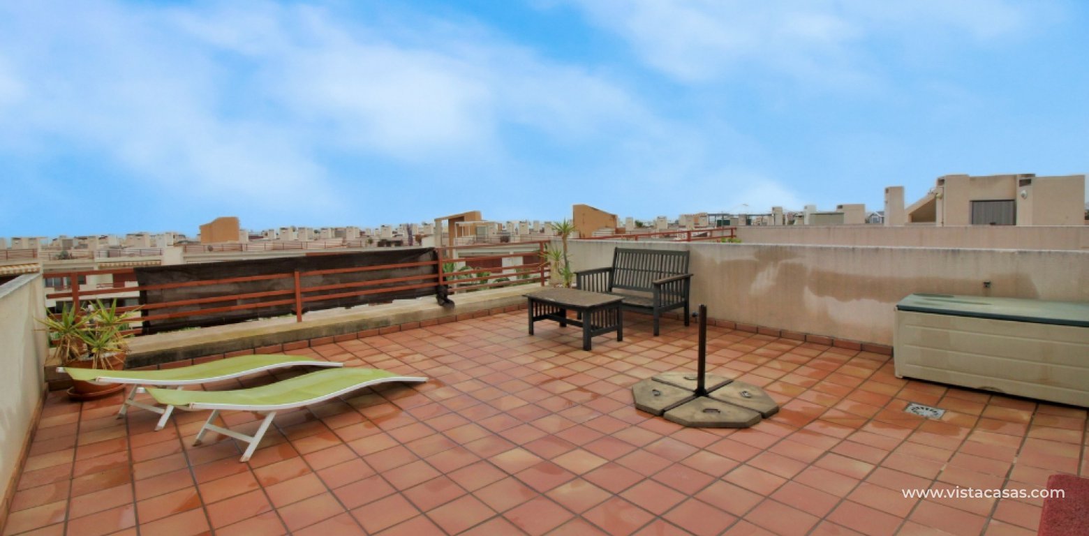 Penthouse apartment for sale in El Rincon Playa Flamenca roof terrace