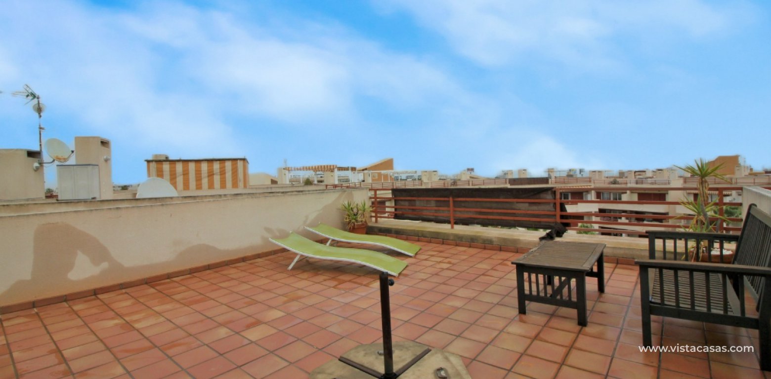 Penthouse apartment for sale in El Rincon Playa Flamenca solarium