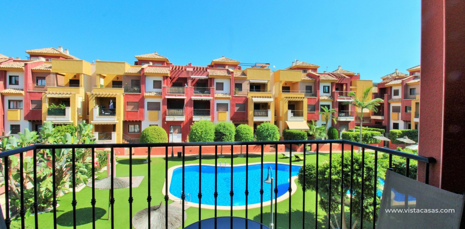 2 Bed Duplex with Spa Facilities in Lomas de Cabo Roig balcony pool view
