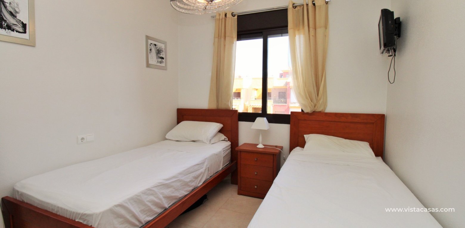 2 Bed Duplex with Spa Facilities in Lomas de Cabo Roig twin bedroom