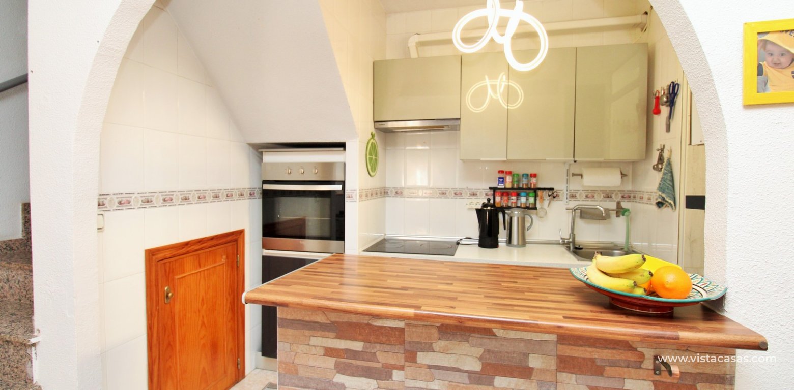 2 Bedroom South-Facing Townhouse For Sale in El Salado Torrevieja open kitchen