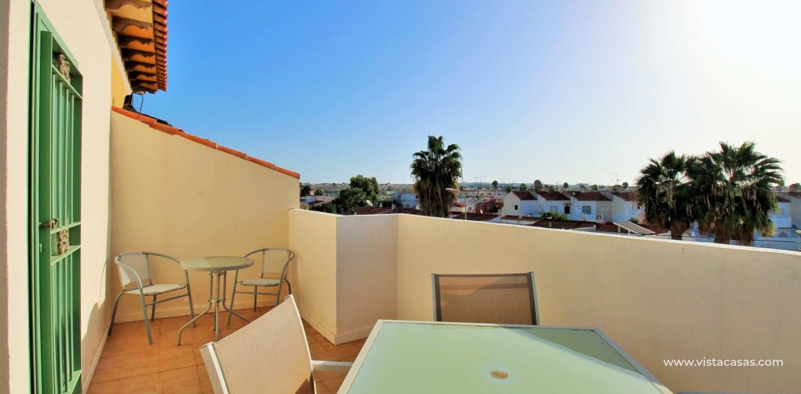2 Bedroom South-Facing Townhouse For Sale in El Salado Torrevieja roof terrace