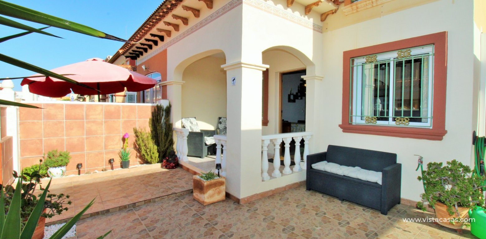 2 Bedroom South-Facing Townhouse For Sale in El Salado Torrevieja garden 3