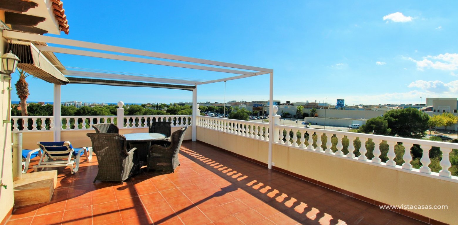 4-Bed Villa with Sea Views & Basement For Sale in Playa Flamenca solarium