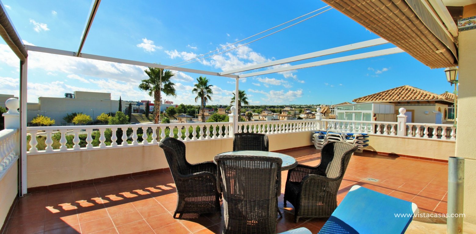 4-Bed Villa with Sea Views & Basement For Sale in Playa Flamenca roof terrace 3