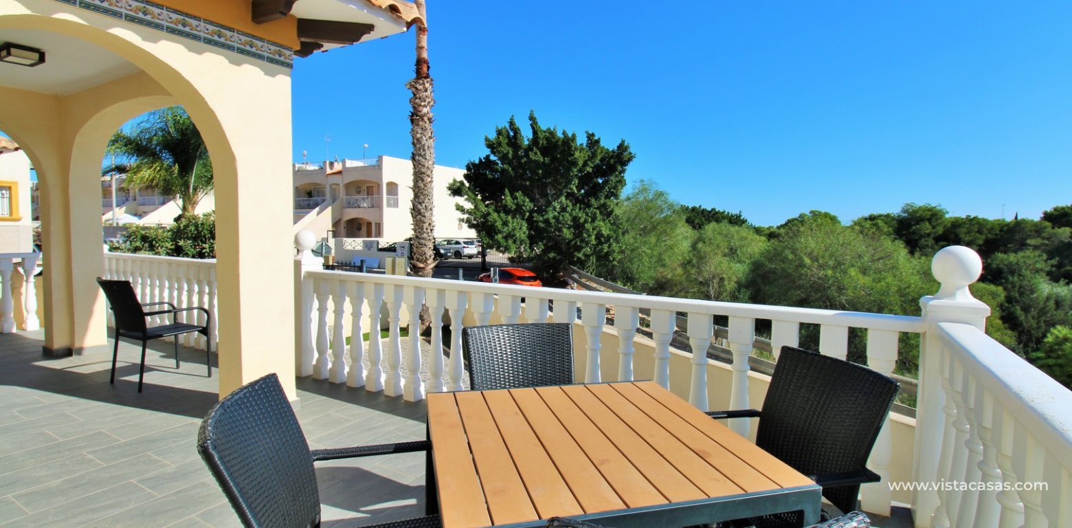 4-Bed Villa with Sea Views & Basement For Sale in Playa Flamenca raised terrace 4