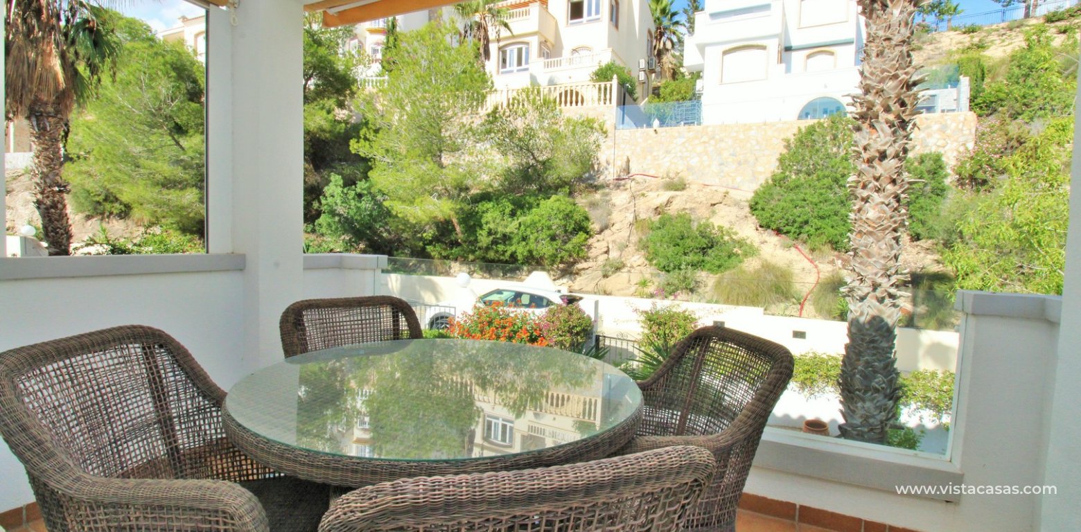 Frontline 3 Bed Villa for Sale in Las Ramblas Golf back balcony