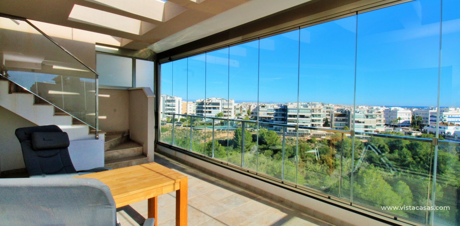 Penthouse with Sea & Mar Menor Views For Sale in Los Dolses balcony