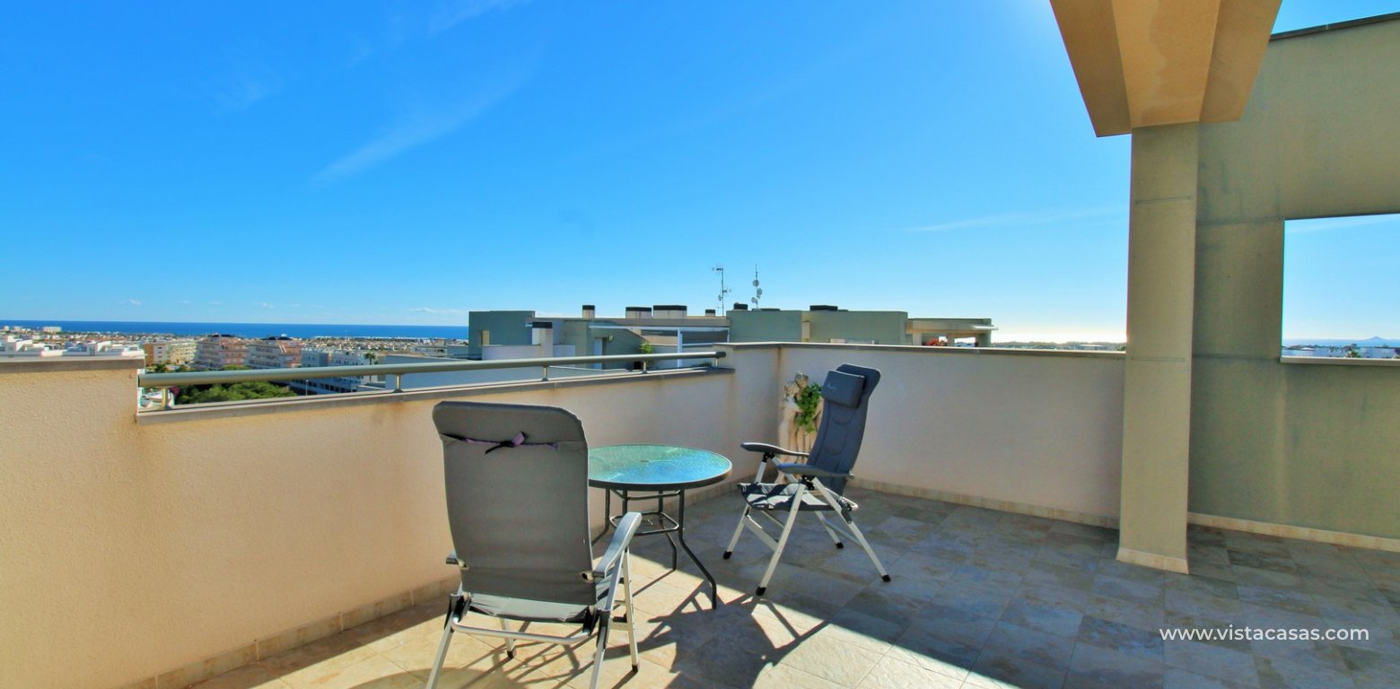 Penthouse with Sea & Mar Menor Views For Sale in Los Dolses roof solarium