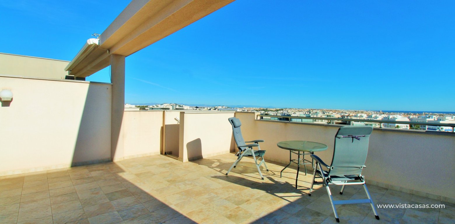 Penthouse with Sea & Mar Menor Views For Sale in Los Dolses roof top terrace