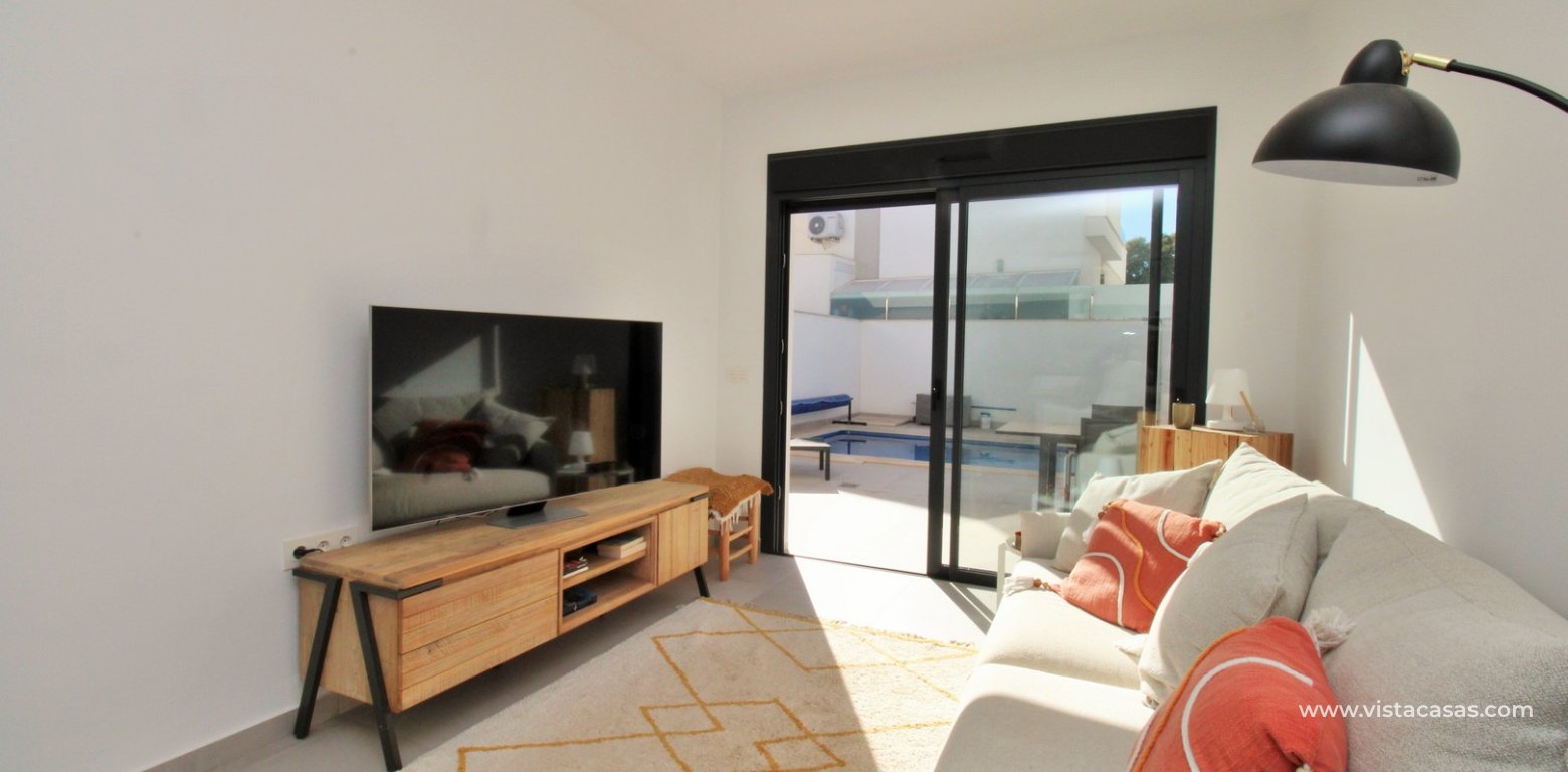 Modern Townhouse with Heated Pool For Sale in Pilar de la Horadada living room