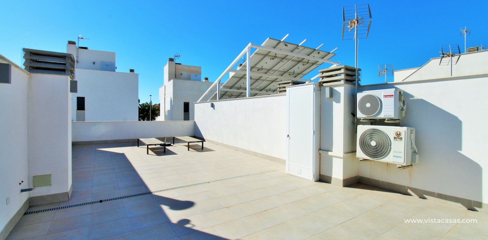 Modern Townhouse with Heated Pool For Sale in Pilar de la Horadada roof terrace
