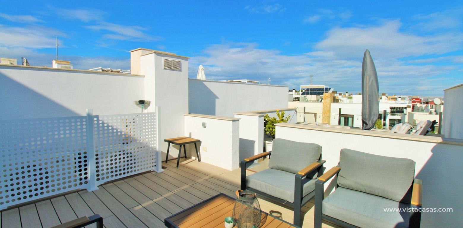 Modern 2 Bed Townhouse with Private Pool in Villamartin roof solarium