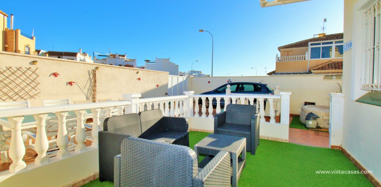 3 Bedroom Corner Townhouse For Sale in Jumilla Playa Flamenca front terrace