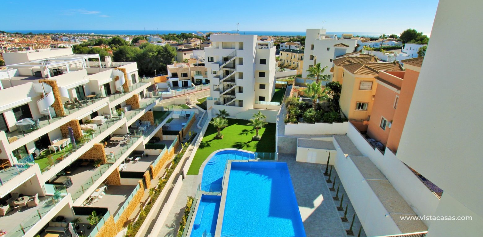 Penthouse with Solarium & Sea Views in Villamartin Villacosta Club pool view