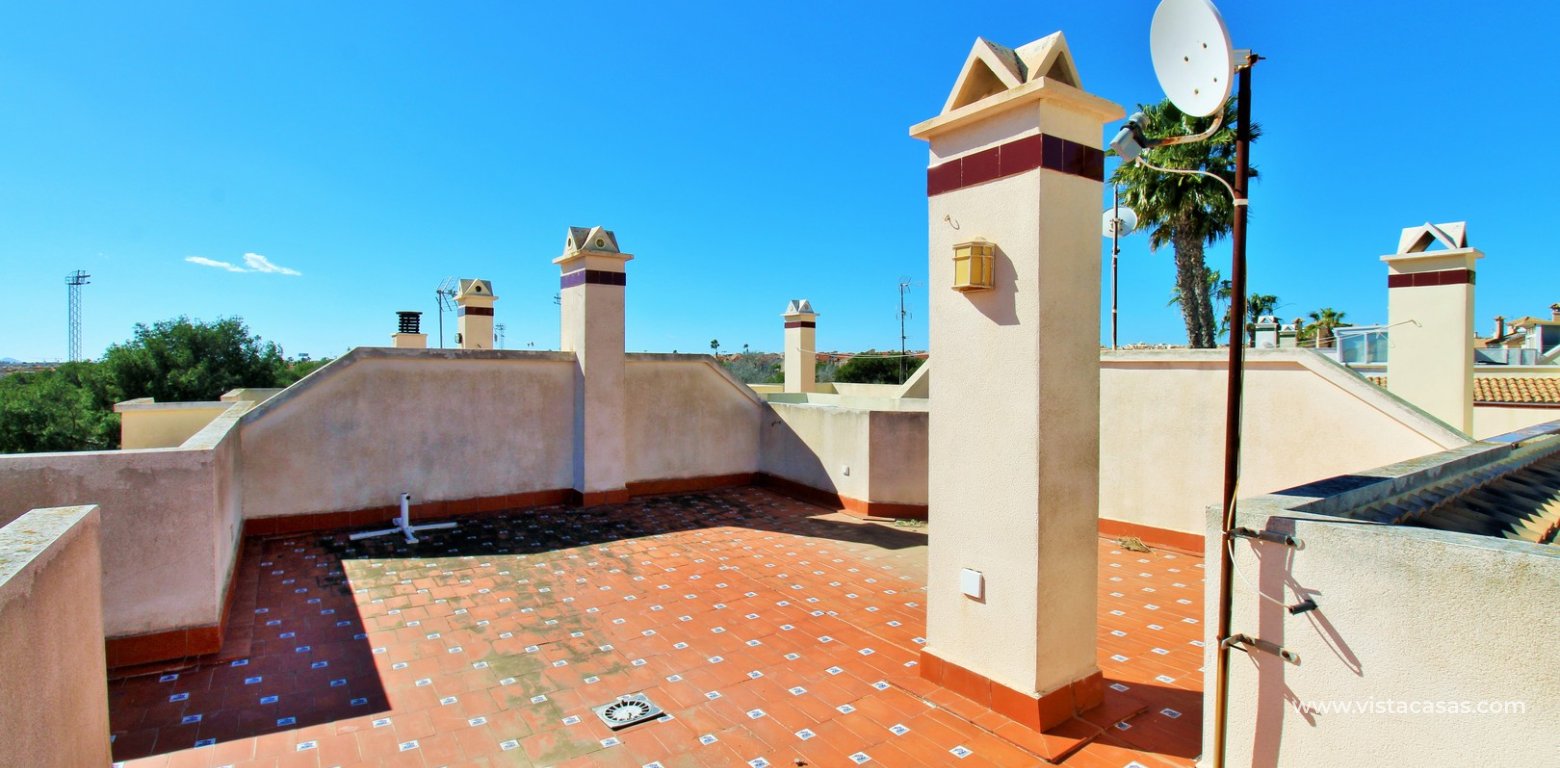 2 Bed Jumilla Bungalow For Sale Playa Flamenca roof terrace