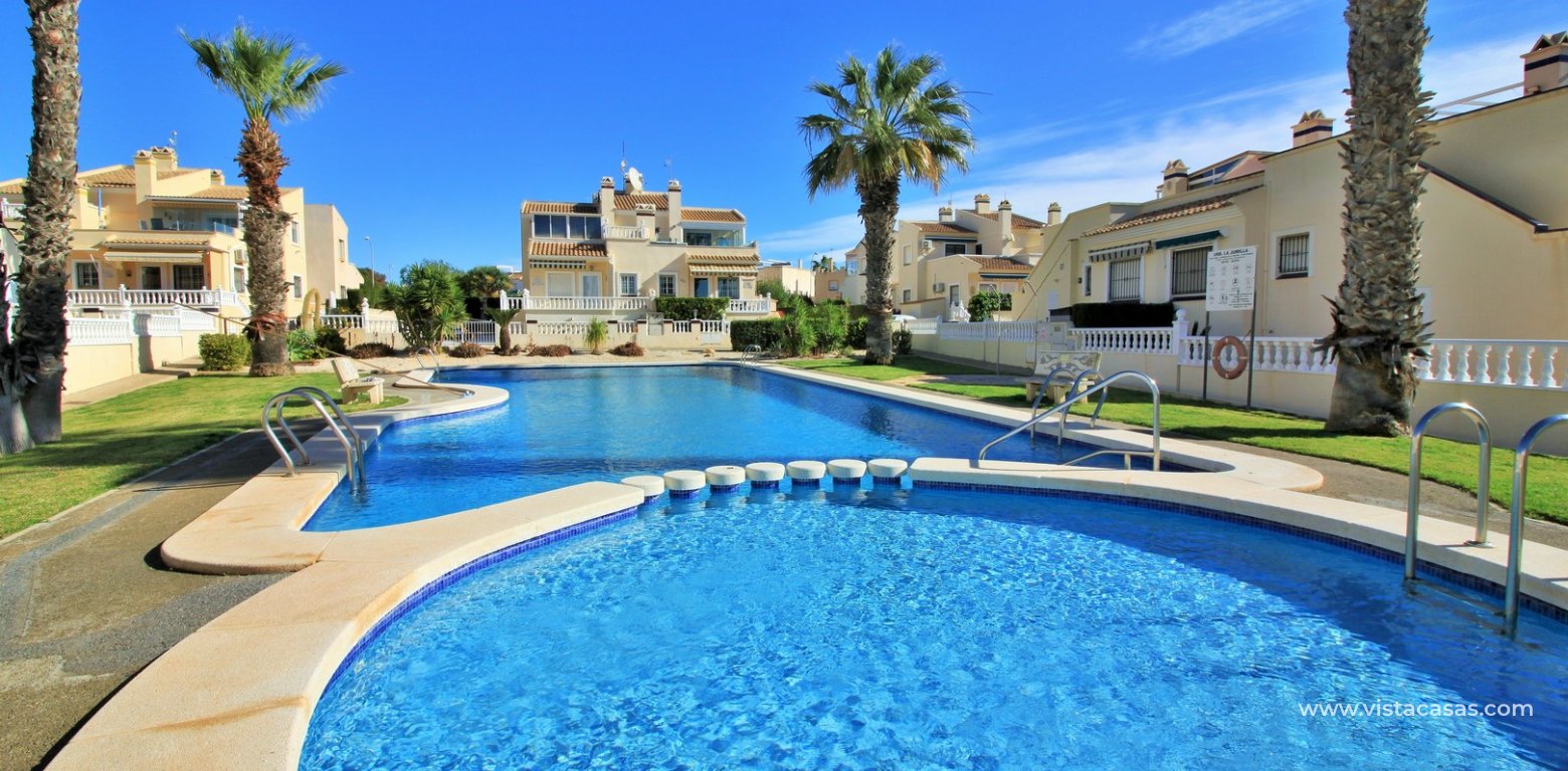 2 Bed Jumilla Bungalow For Sale Playa Flamenca pool 2