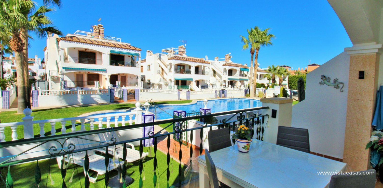Poolfront 2 Bed Apartment For Sale in Villamartin Pau 8 balcony pool view