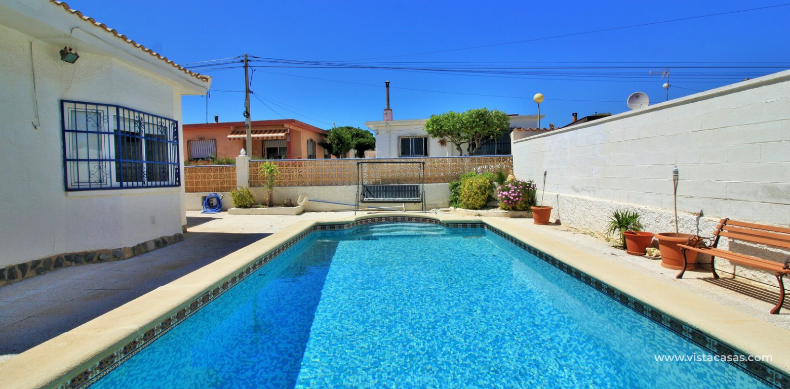 Detached villa for sale with private pool in Los Dolses swimming pool