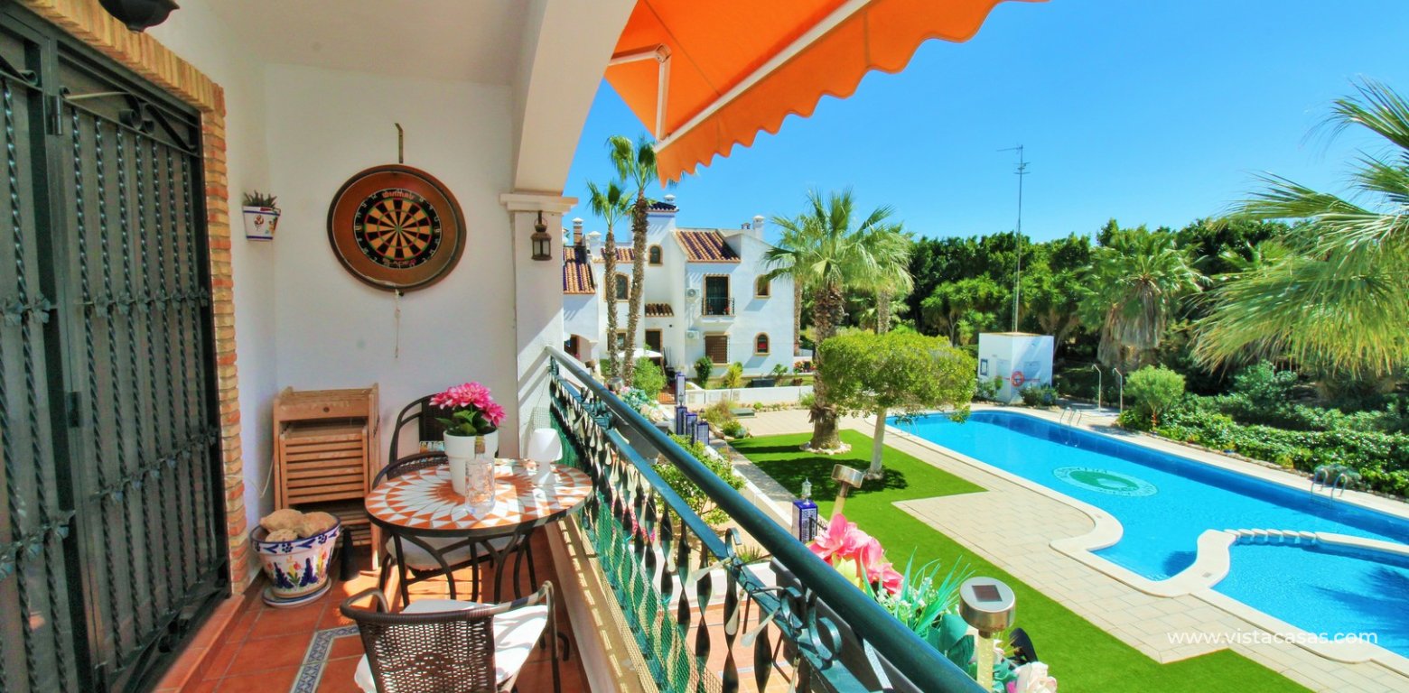 South-Facing 2 Bed Apartment with Solarium Villamartin balcony pool view
