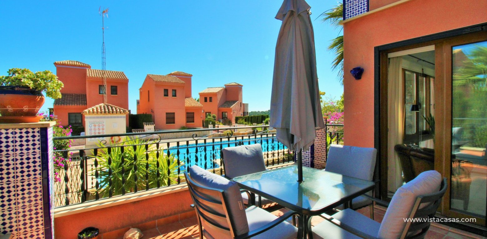 3 Bed Villa with Sea Views in La Cañada San Miguel terrace pool view