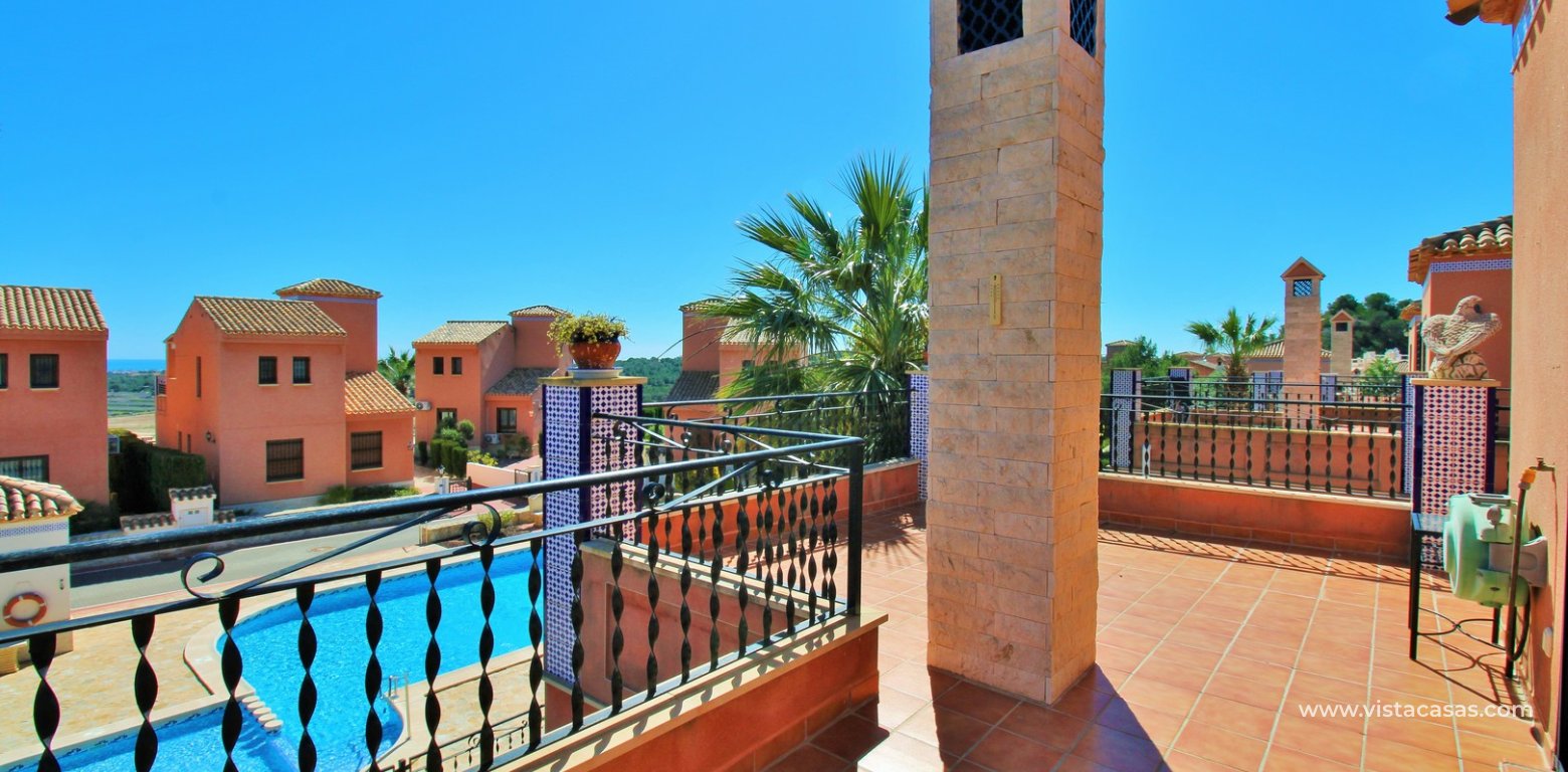 3 Bed Villa with Sea Views in La Cañada San Miguel solarium pool view