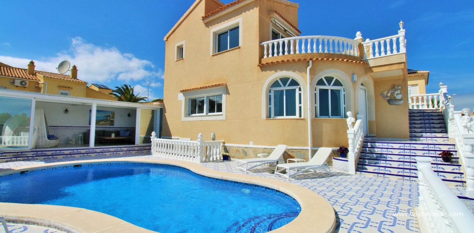 Sea View Villa with Heated Pool in Villamartin front