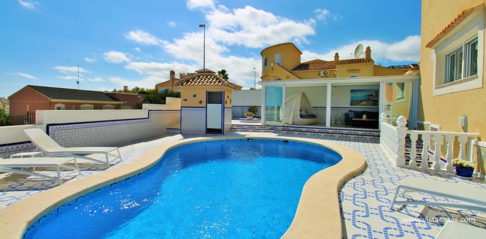 Sea View Villa with Heated Pool in Villamartin swimming pool area
