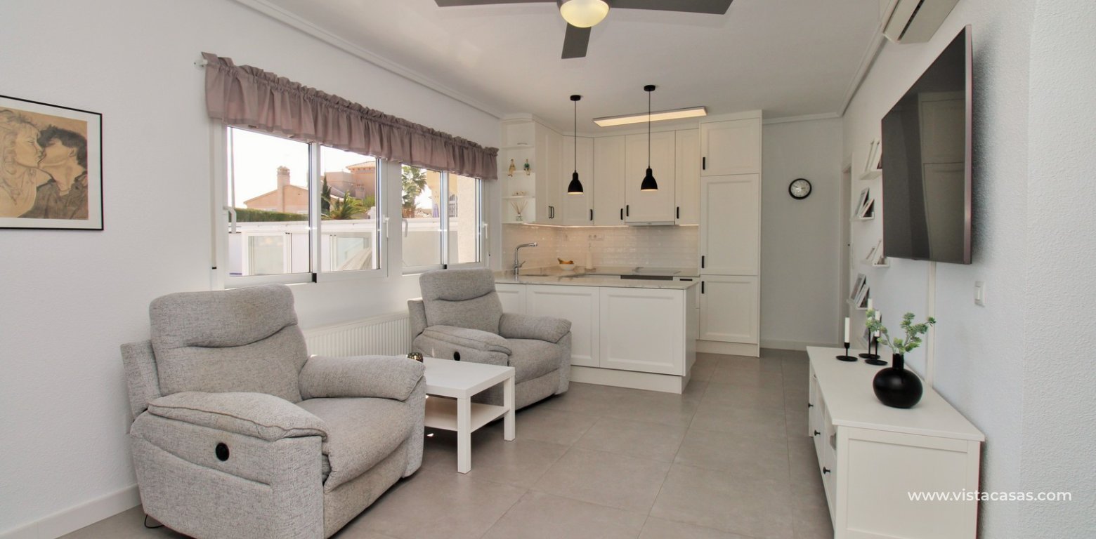 Sea View Villa with Heated Pool in Villamartin lounge