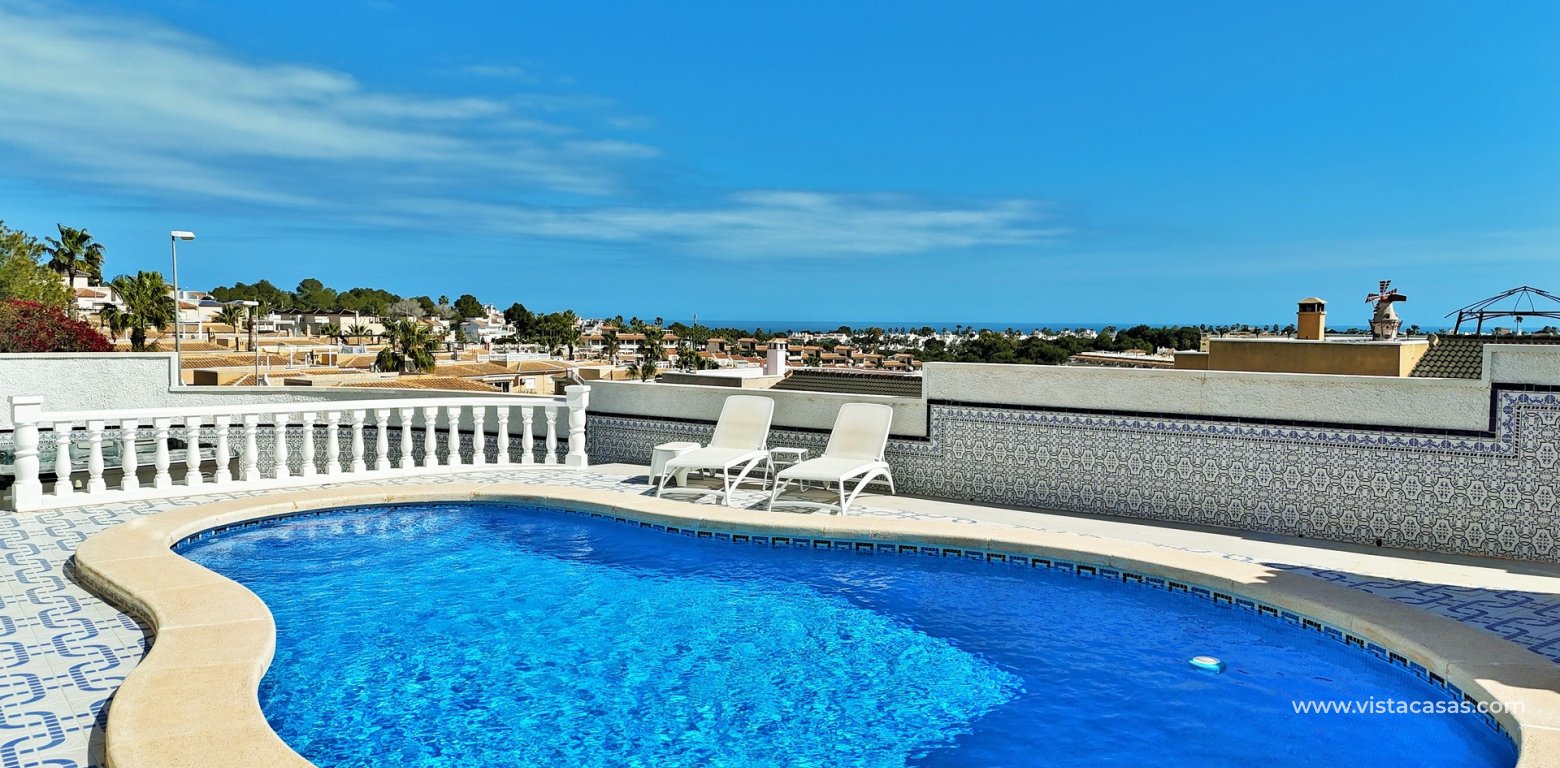 Sea View Villa with Heated Pool in Villamartin pool view sea