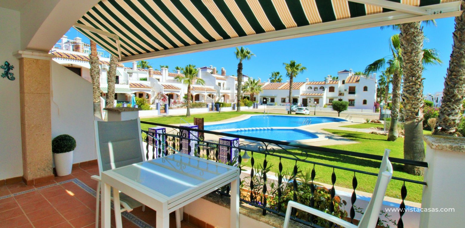 2 Bed Pool Front Apartment R9 Pau 8 Villamartin porch pool view
