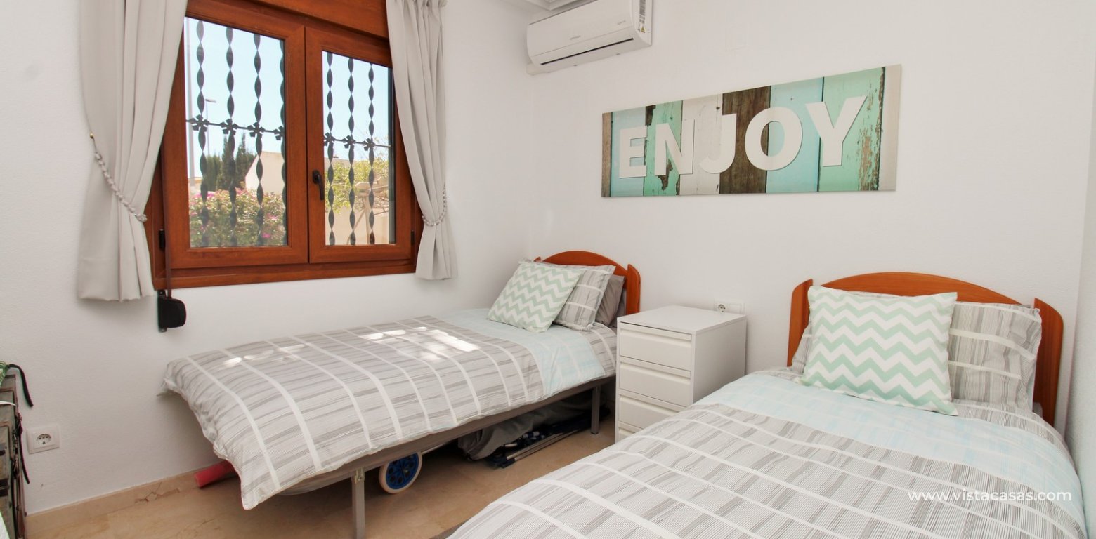 2 Bed Pool Front Apartment R9 Pau 8 Villamartin twin bedroom