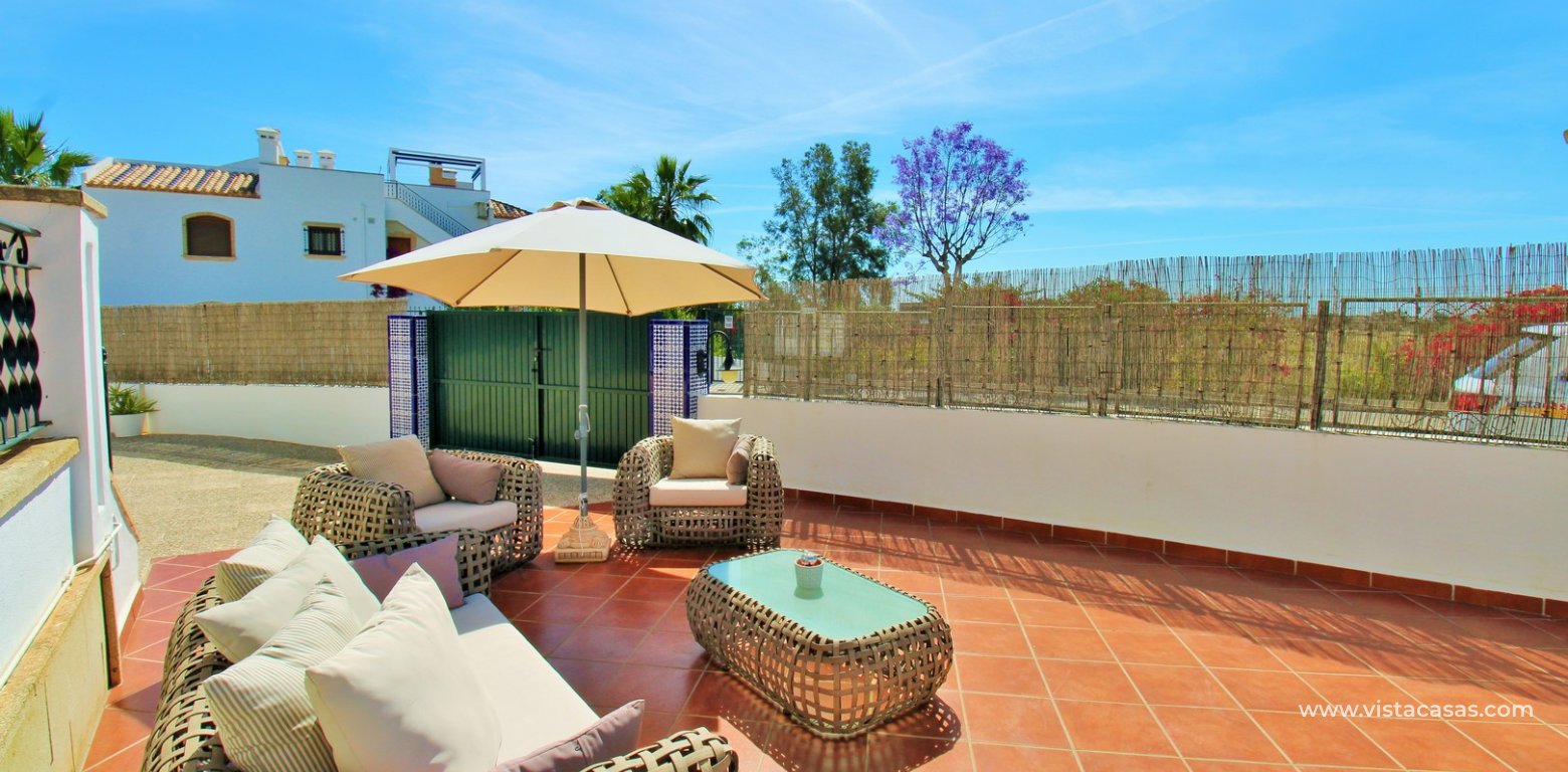 South-Facing 3 Bedroom Buhardilla Townhouse For Sale In R13 Pau 8 terrace front 2