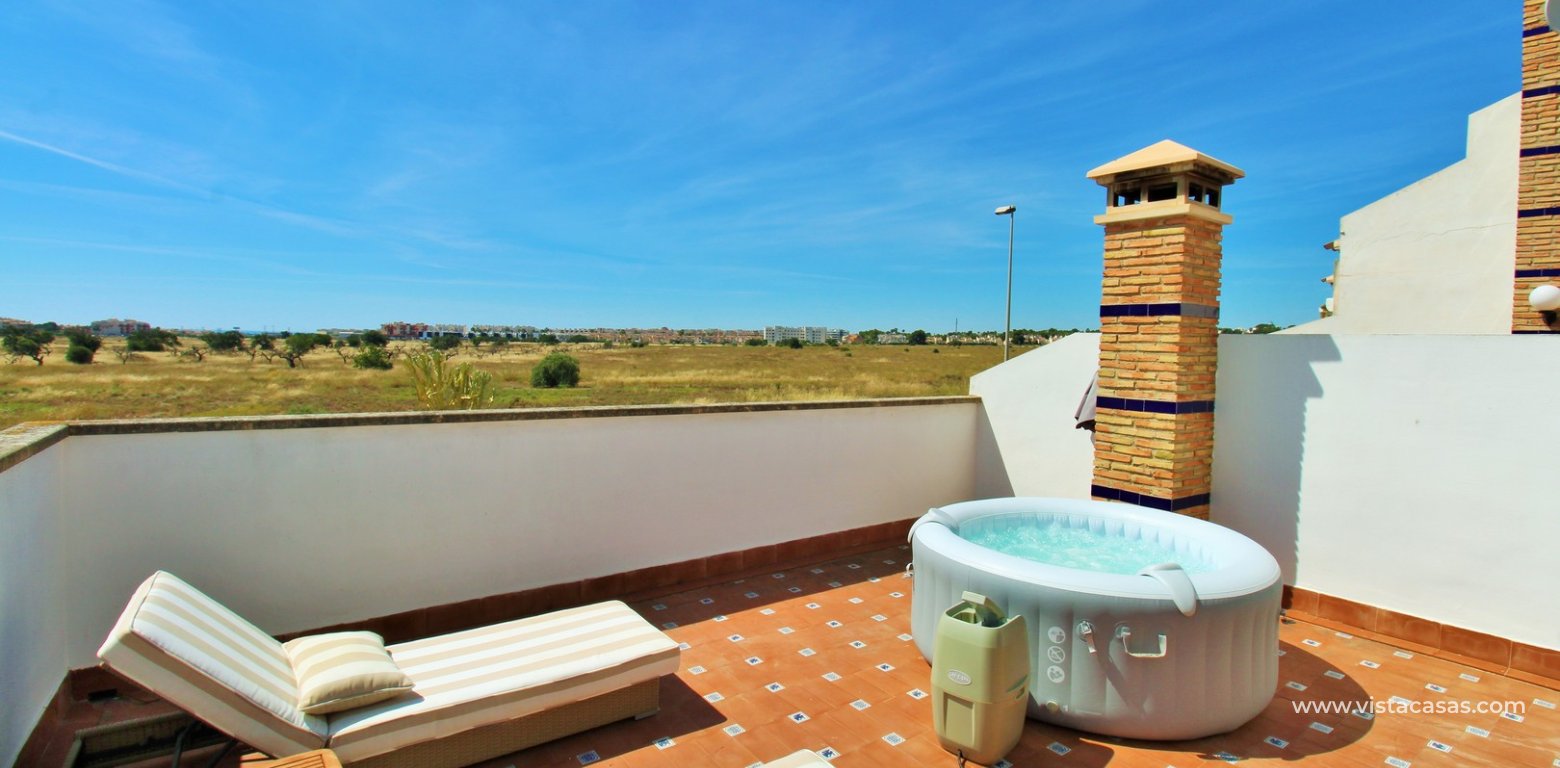 South-Facing 3 Bedroom Buhardilla Townhouse For Sale In R13 Pau 8 roof solarium