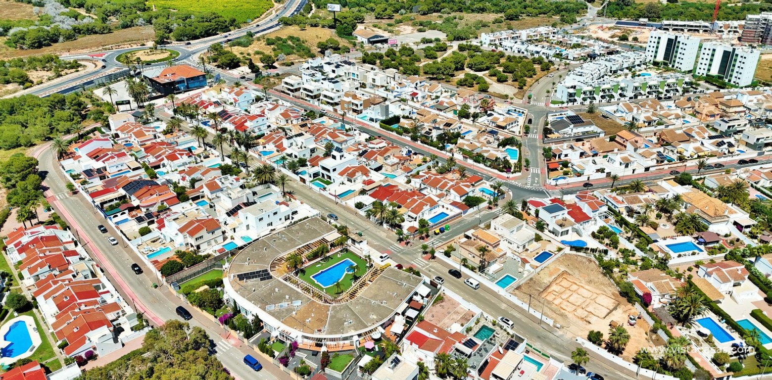 South-Facing Beachside Bungalow For Sale in Res. Leman Mil Palmeras aerial